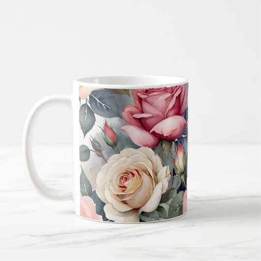 Antike Rosen Kaffeetasse (Links)
