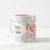 Antike Rosen Kaffeetasse (Vorderseite Links)