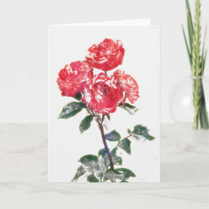 Antike Rosen-Kunst-Notizkarte im Vintage-Stil Karte
