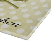 Antike Rosen-Pergament-Polka-Punkte Schneidebrett (Ecke)
