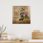 Antike Rosen Poster (Küche)