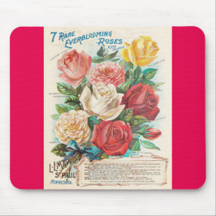Antike Rosen Retro-Werbung Mousepad
