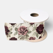Antike Rosen Satinband (Spule)