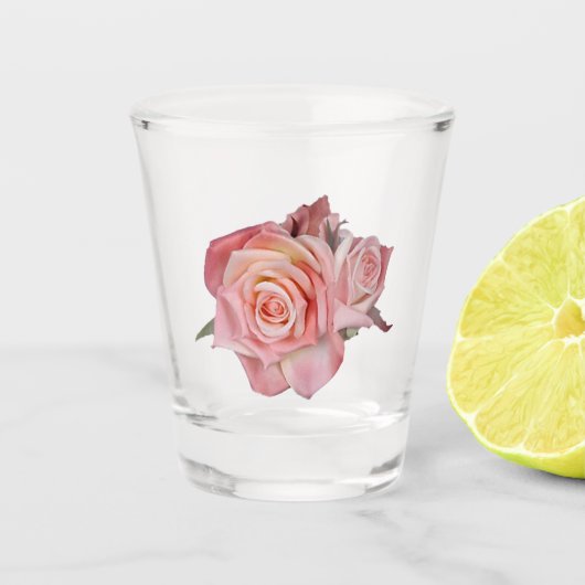 Antike Rosen Schnapsglas (Vorderseite)