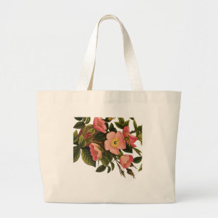 Antike Rosen Schönes Rosa Botanisch Jumbo Stoffbeutel