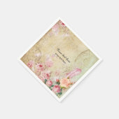 Antike Rosen Serviette (Ecke)