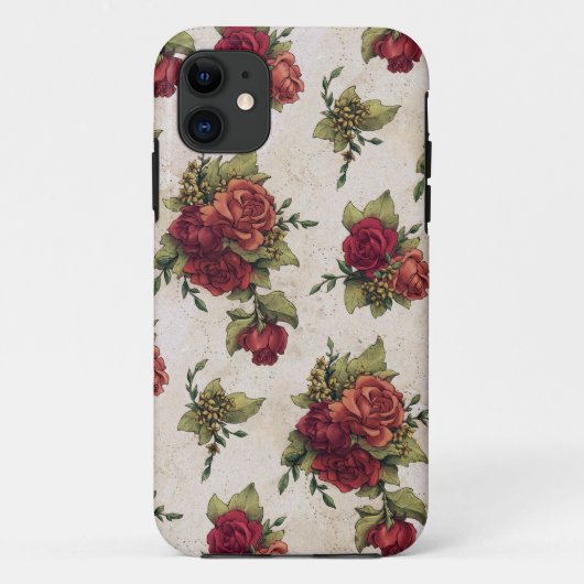 Antike Rosen-Tapete Case-Mate iPhone Hülle (Rückseite)