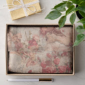 Antike Rosen und Cherubim Seidenpapier (Geschenk)