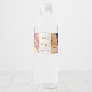 Antike Rosen Vintage Boho Hochzeit Wasserflaschenetikett