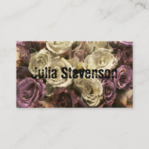 Antike Rosen, vintage, shabby chic Visitenkarte