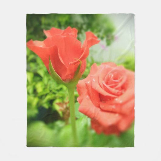 Antike Rosenblumen #2 Fleecedecke (Vorderseite)