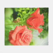 Antike Rosenblumen #2 Fleecedecke (Vorderseite (Horizontal))