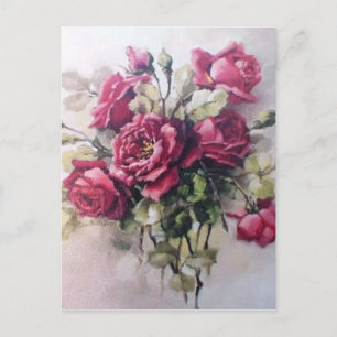Antike Rosenbouquet Postkarte