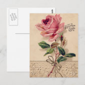Antike Rosenpostkarten Postkarte (Vorne/Hinten)