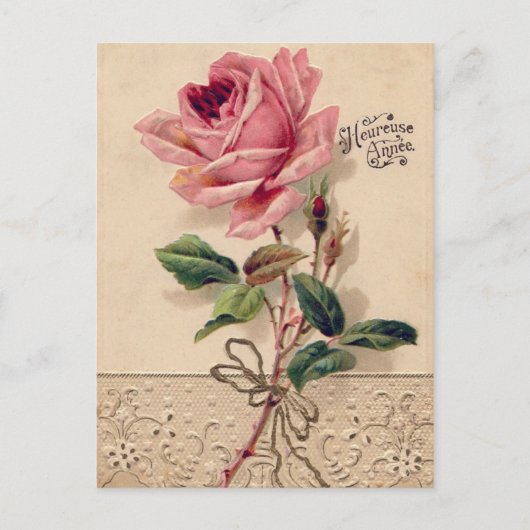 Antike Rosenpostkarten Postkarte (Vorderseite)