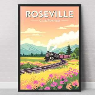 Antike Roseville Kalifornien Poster