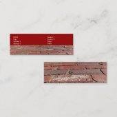 Antike rote Backsteine Mini Visitenkarte (Vorne/Hinten)