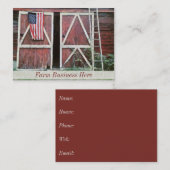 Antike rote Barenttore mit Fahne und alter Ladder Visitenkarte (Vorne/Hinten)