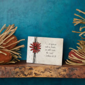 Antike Rote Daisy Fotoplatte (Seite)