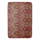 Antike rote Gold William Morris Herbstblumen Badematte (Vorderseite Vertikal)