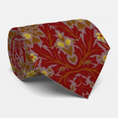 Antike Rote Goldene William Morris Herbstblumen Krawatte (Gerollt)