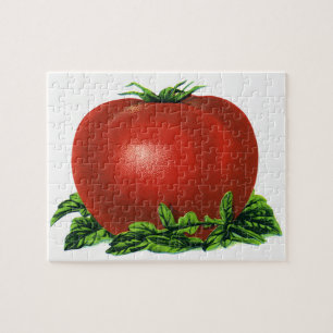 Antike rote reife Tomate, Gemüse und Obst Puzzle