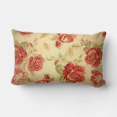 Antike rote Rose Lendenkissen (Rückseite)