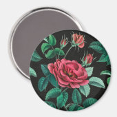 Antike rote Rose Magnet (Vorderseite/Rückseite)