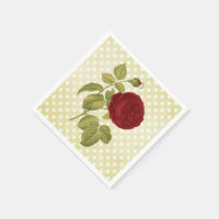 Antike Rote Rose Pergament Polka Dots