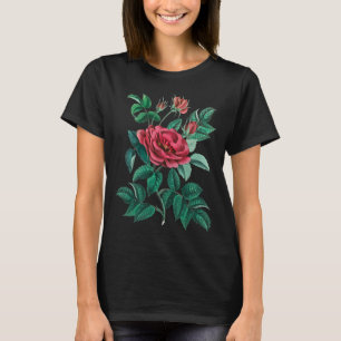 Antike rote Rose T-Shirt