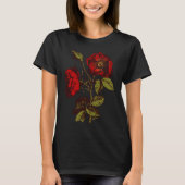 Antike Rote Rose T-Shirt (Vorderseite)