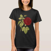 Antike Rote Rose T-Shirt (Vorderseite)