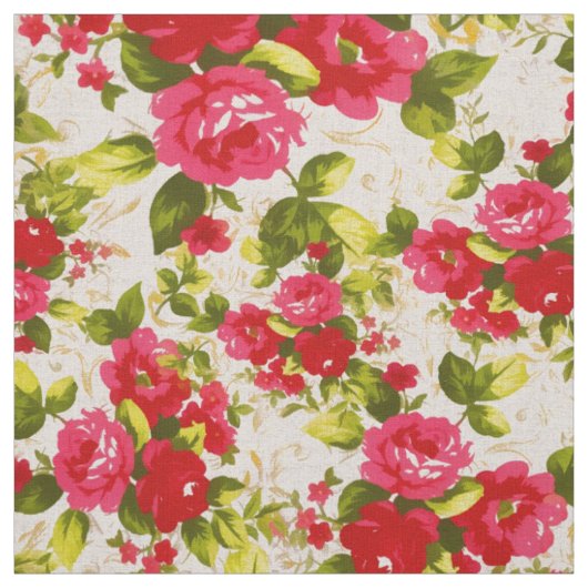 Antike rote Rosen Stoff (Muster)