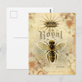 Antike Royal Bee Postkarte (Vorne/Hinten)
