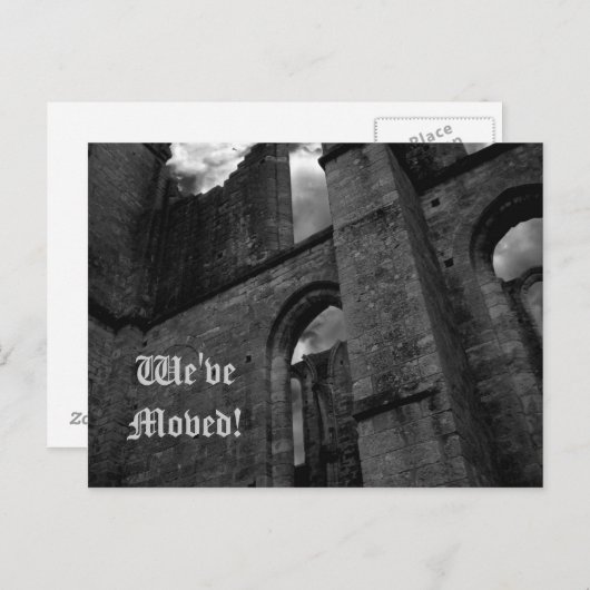 Antike Ruinen auf neue Adresse Ankündigungspostkarte (Vorne/Hinten)