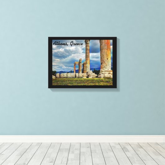 Antike Ruinen in Athen - Griechenland Leinwanddruck (Insitu (Holzboden))