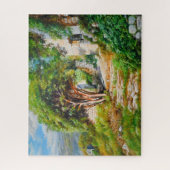 Antike Ruinen mit sonnenbeleuchtetem Baum - Ölgemä Puzzle (Vertikal)