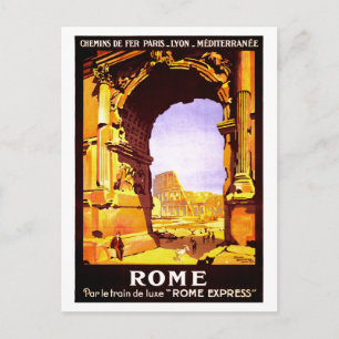 Antike Ruinen von Rom Italien Reiseplakat Postkarte