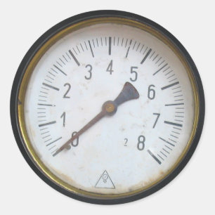 Antike runde Druck-Meter-Messgerät-Skala-Aufklebe Runder Aufkleber