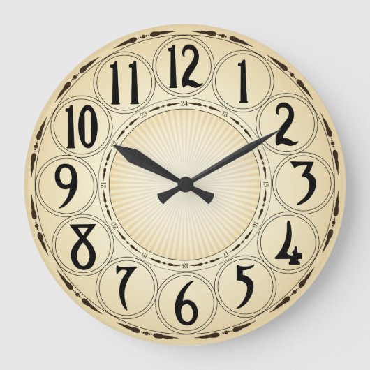 Antike runde Wanduhr (Vorderseite)