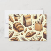 Antike rustikale Bäckerei Dankeskarte (Rückseite)