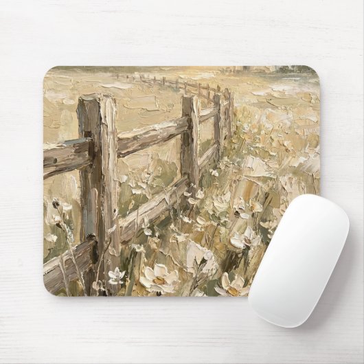 Antike rustikale Bauernhaus-Landschafts-Mauspad Mousepad (Mit Mouse)