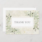 Antike Rustikale Blätter Dankeskarte (Vorne/Hinten)