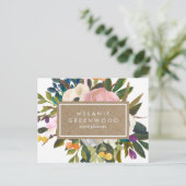 Antike rustikale Blumen Geschäftspostkarte Postkarte (Stehend Vorderseite)