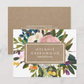 Antike rustikale Blumen Geschäftspostkarte Postkarte (Vorne/Hinten)
