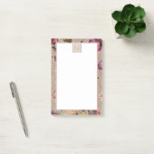 Antike Rustikale Blumenmuster Post-it Klebezettel (Büro)