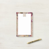 Antike Rustikale Blumenmuster Post-it Klebezettel (Auf Schreibtisch)