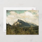 Antike rustikale Mount Rundle Postkarte (Vorne/Hinten)