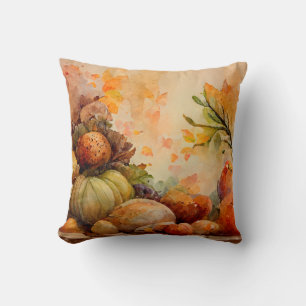 Antike rustikale orange Kürbisse Ernte Herbst Kissen