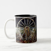 Antike Rustikale Wagenrad Tasse Ländliche Kunst (Links)